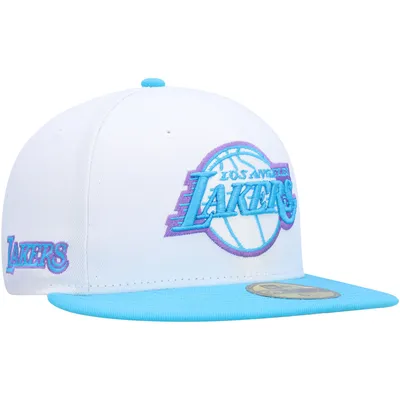 Los Angeles Lakers New Era Hardwood Classics 59FIFTY Fitted Hat - Blue/Light  Blue