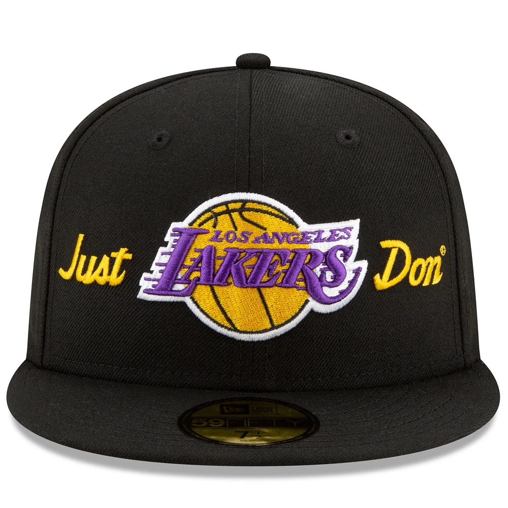 Casquette ajustée 59FIFTY Team des Los Angeles Lakers New Era x Just Don pour homme, noire