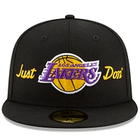 Casquette ajustée 59FIFTY Team des Los Angeles Lakers New Era x Just Don pour homme, noire