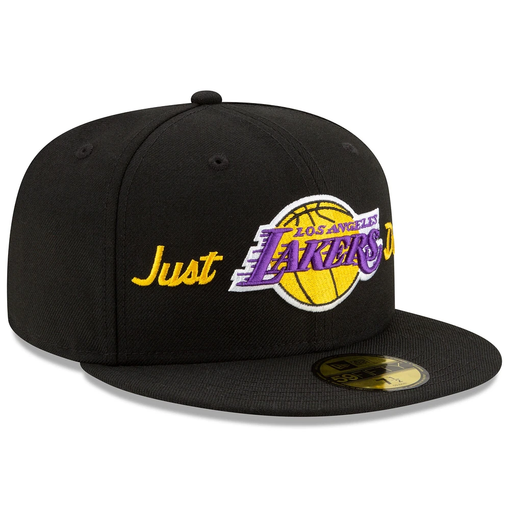 Casquette ajustée 59FIFTY Team des Los Angeles Lakers New Era x Just Don pour homme, noire