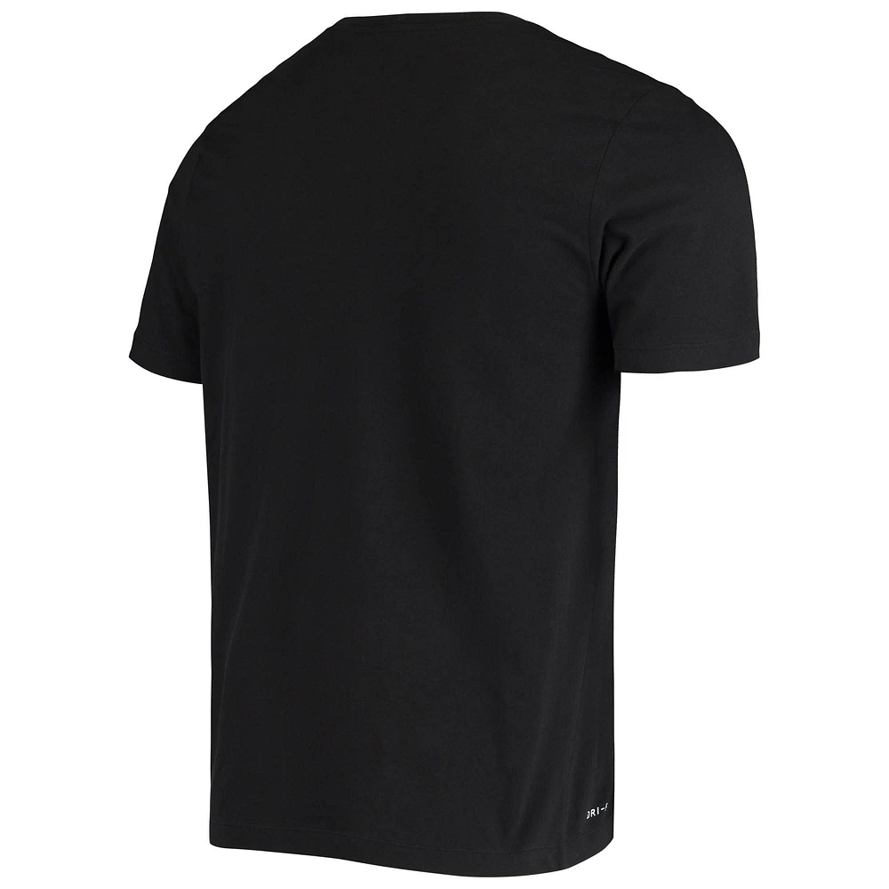 T-shirt de performance des Los Angeles Lakers Nike Anthony Davis noir pour homme