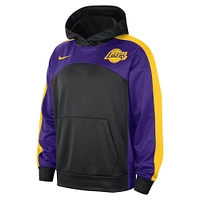 Men's Nike Black/Purple Los Angeles Lakers Authentic Starting Five Force Performance Pullover Hoodie