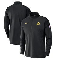 Haut Nike noir Los Angeles Lakers 2024/25 City Edition Authentic Coaches Performance à demi-zip pour homme