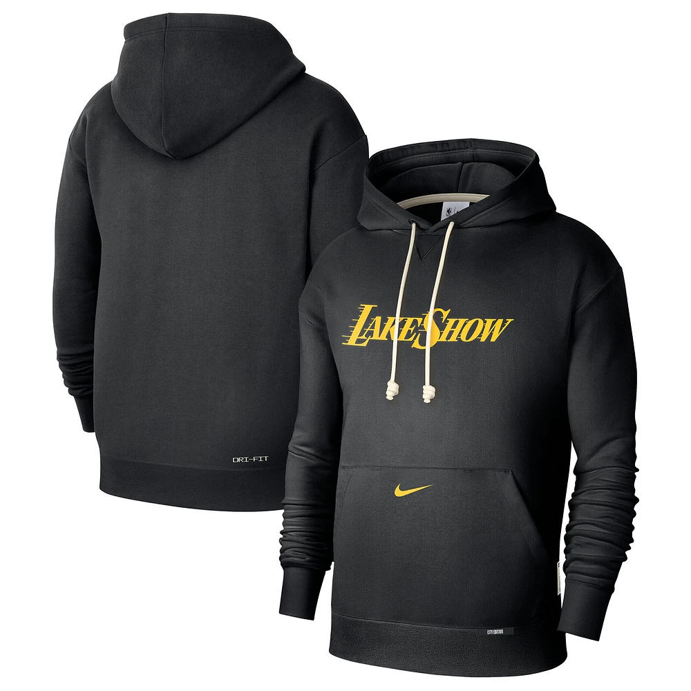 Men's Nike Black Los Angeles Lakers 2024/25 City Edition Courtside Standard Issue Pullover Hoodie