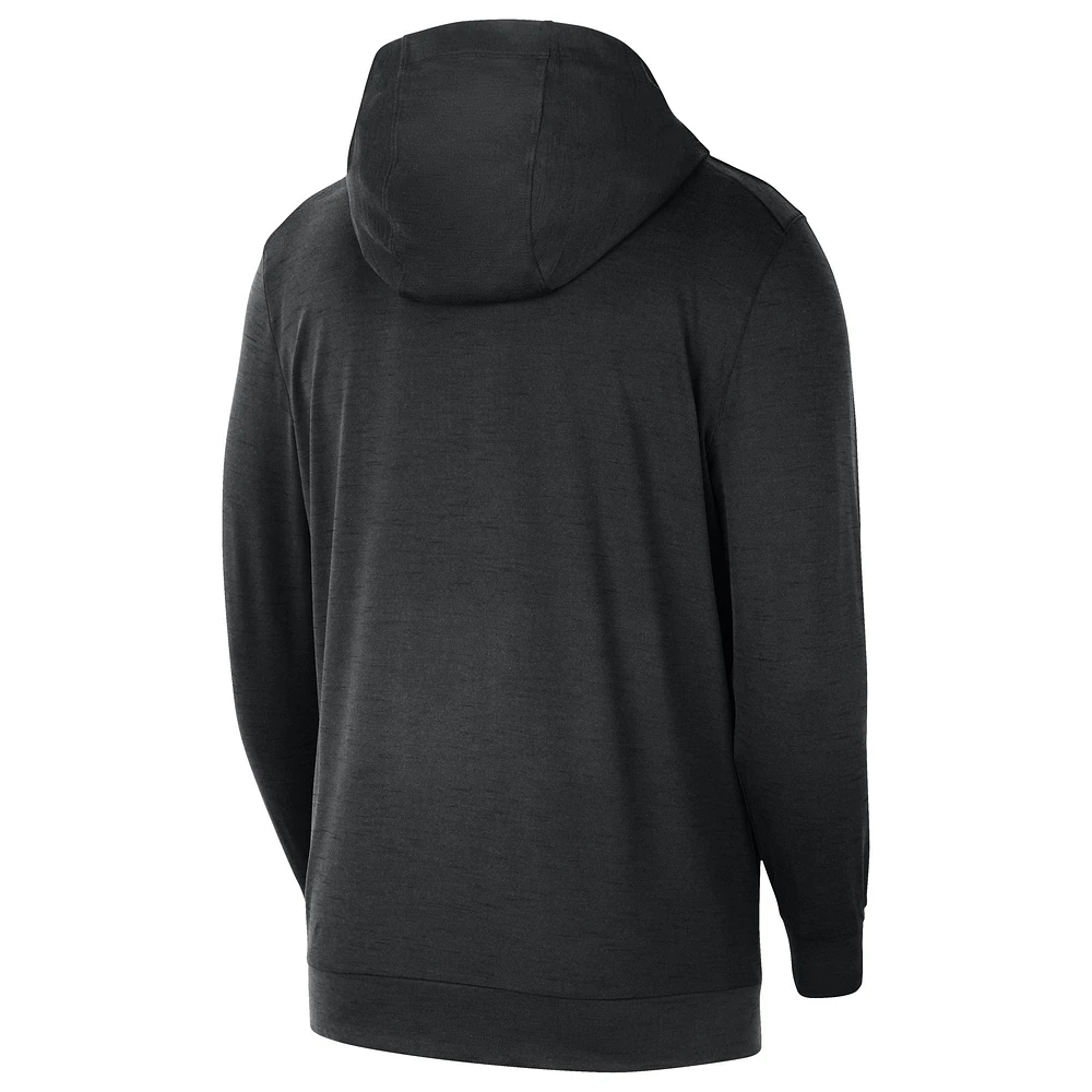 Sweat à capuche léger Nike Los Angeles Lakers 2024/25 On-Court Authentic Practice Yoga Restore pour homme, noir