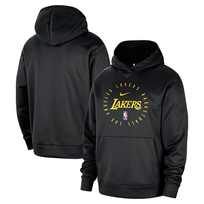 Sweat à capuche Nike noir Los Angeles Lakers 2024/25 Spotlight On-Court Practice Performance pour homme