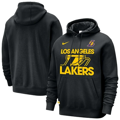 Sweat à capuche Nike Los Angeles Lakers Courtside Club pour homme, noir