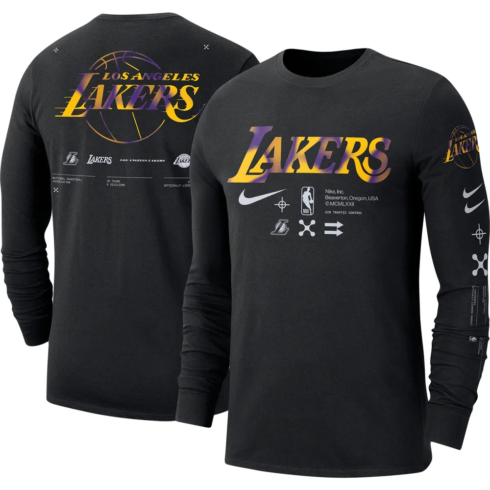 Lids Los Angeles Lakers Nike Essential Air Traffic Control Long Sleeve T- Shirt - Black