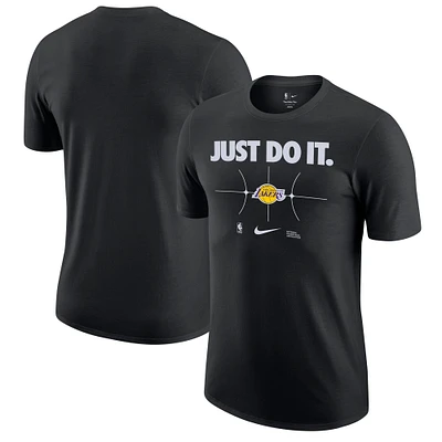 T-shirt Nike noir Los Angeles Lakers Just Do It pour homme