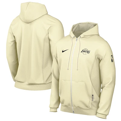 Veste à capuche entièrement zippée Nike Standard Issue authentique des Los Angeles Lakers pour homme