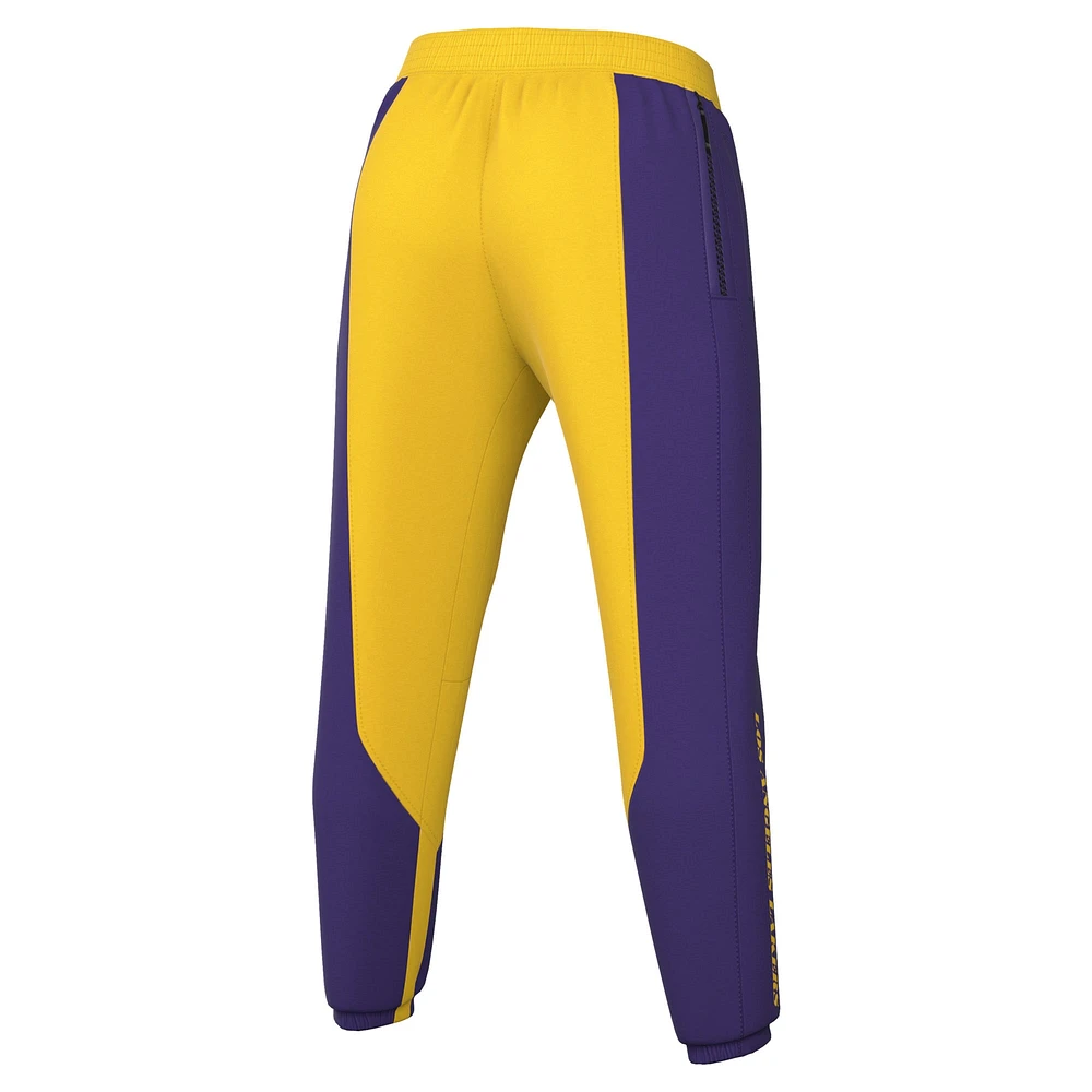 Pantalon Nike Or/Violet Los Angeles Lakers 2023/24 Authentic Showtime Performance pour Homme