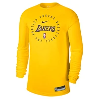 Men's Nike Gold Los Angeles Lakers 2024/25 Legend On-Court Practice Long Sleeve T-Shirt