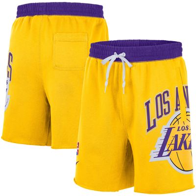 Men's Nike Gold Los Angeles Lakers 75th Anniversary Courtside Fleece Shorts