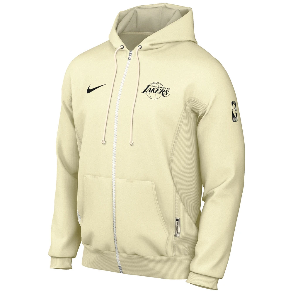 Veste à capuche entièrement zippée Nike grise pour homme Los Angeles Lakers Authentic Standard Issue