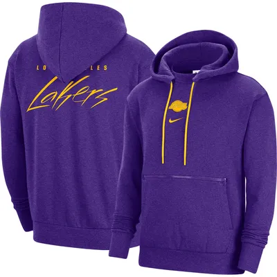 Jordan Men's Los Angeles Lakers Courtside Statement Edition NBA Fleece Pullover Hoodie Black