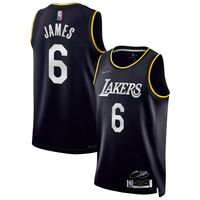 Nike NBA L.A. Lakers LeBron James Black MVP Swingman Jersey Black