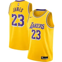 Men's Nike LeBron James Gold Los Angeles Lakers Authentic Player Jersey - Icon Edition