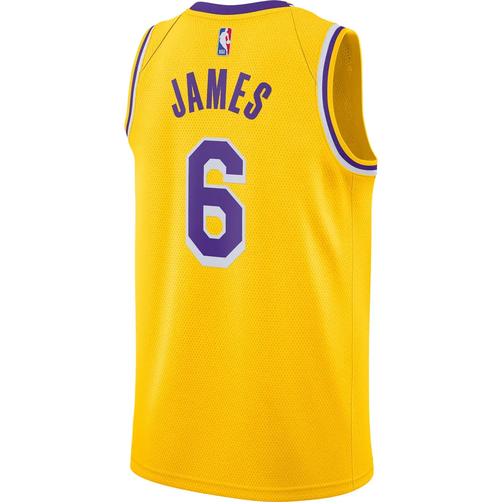 Nike LeBron James Los Angeles Lakers Gold Swingman Player Jersey - Icon  Edition