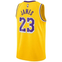 Maillot de joueur Nike LeBron James Gold Los Angeles Lakers Swingman pour homme - Édition Icon