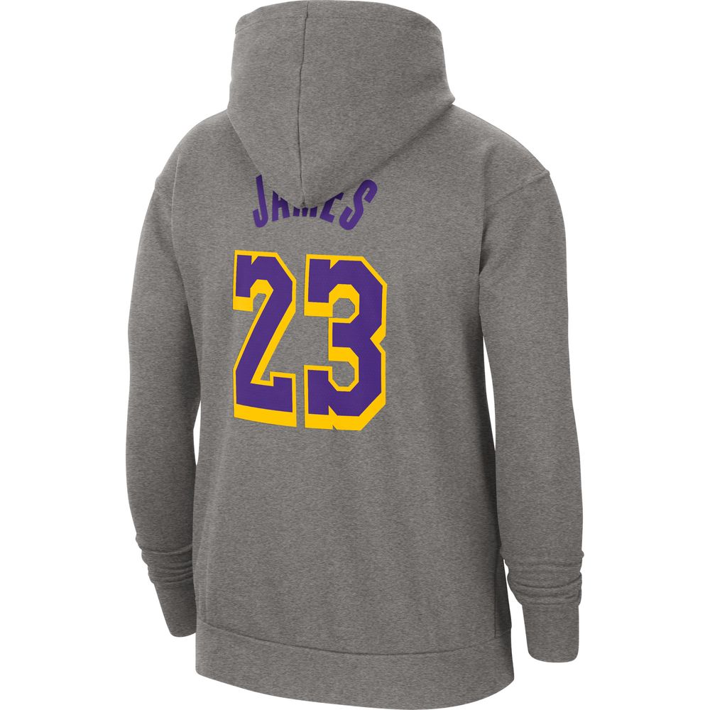 Men's Los Angeles Lakers Nike Heathered Gray Essential Logo Fleece