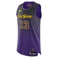 Maillot de joueur authentique Nike LeBron James violet Los Angeles Lakers 2024/25 pour homme - Édition City