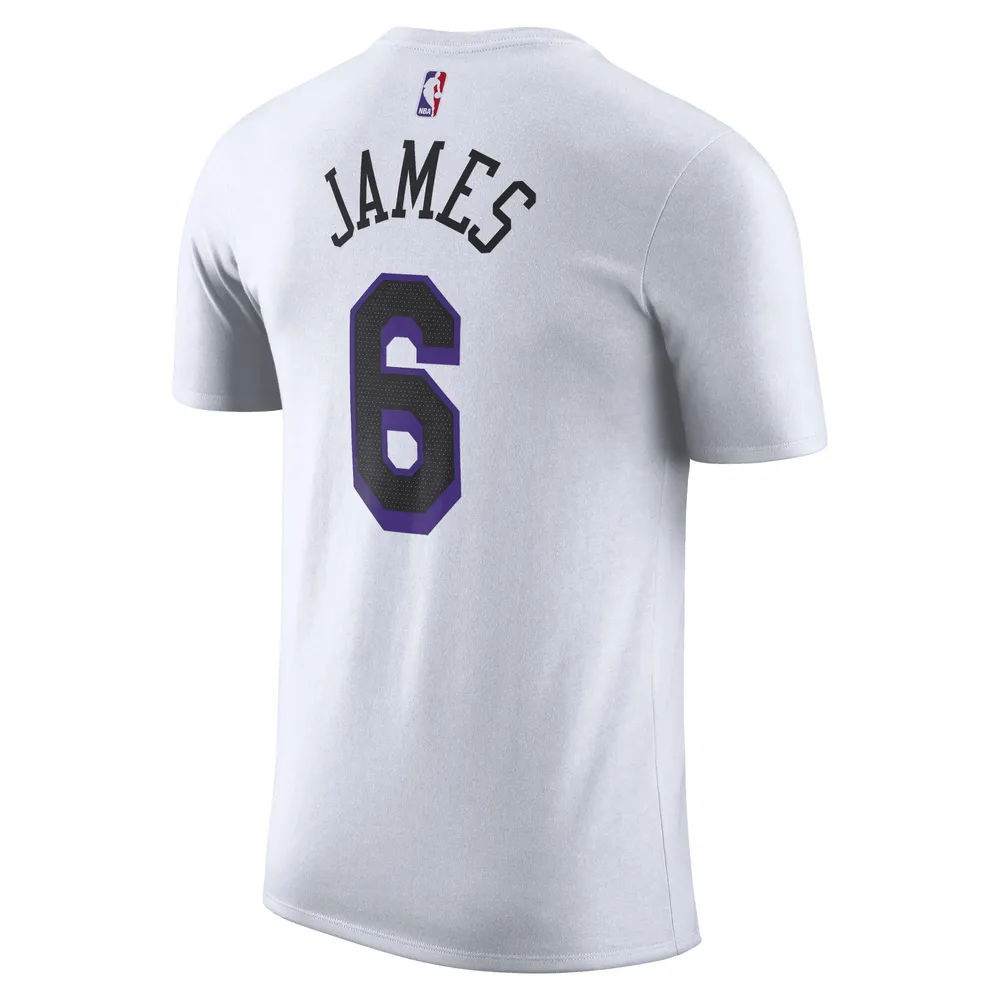 Nike Men's Los Angeles Lakers Lebron James # 23 Icon Name and