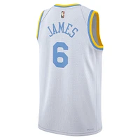 Men's Nike LeBron James White Los Angeles Lakers Swingman Jersey - Classic Edition