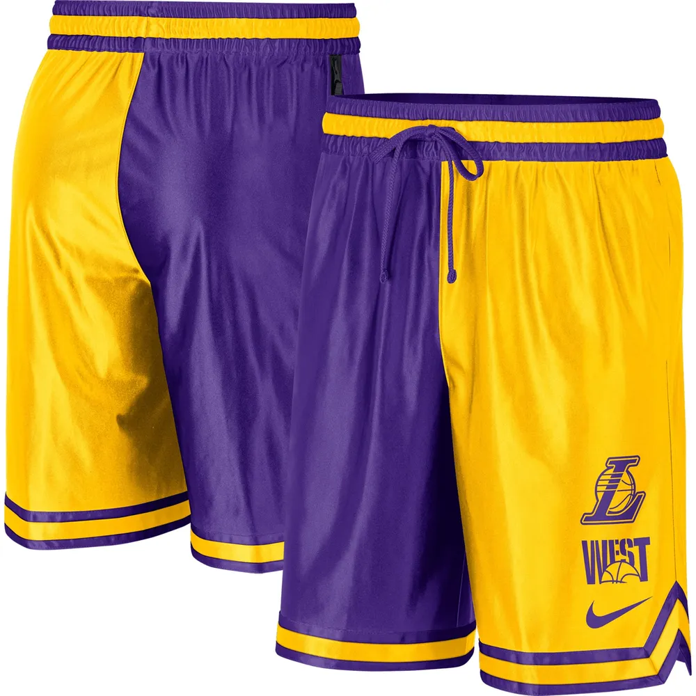 Short pour homme Courtside Versus Force Split DNA Performance Los Angeles Lakers Violet/Or