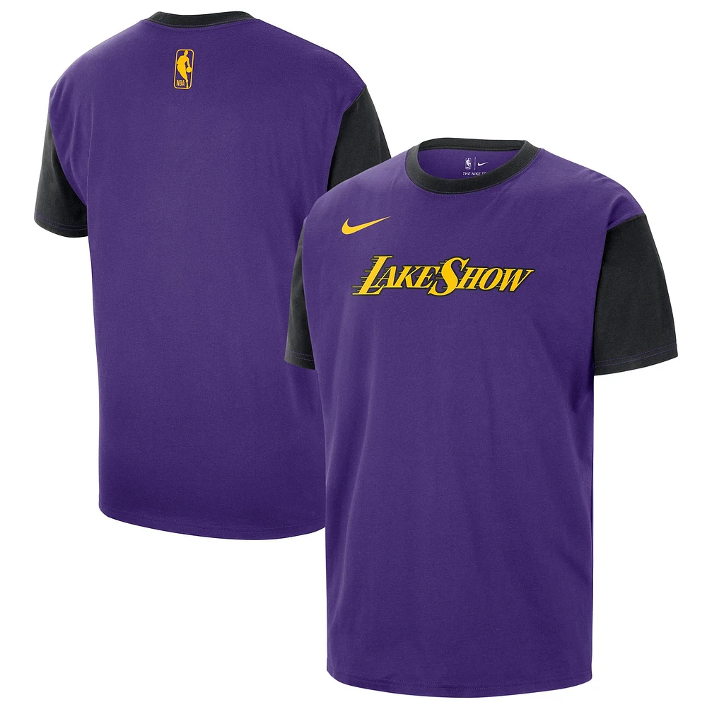 Men's Nike Purple Los Angeles Lakers 2024/25 City Edition Courtside Color Block T-Shirt