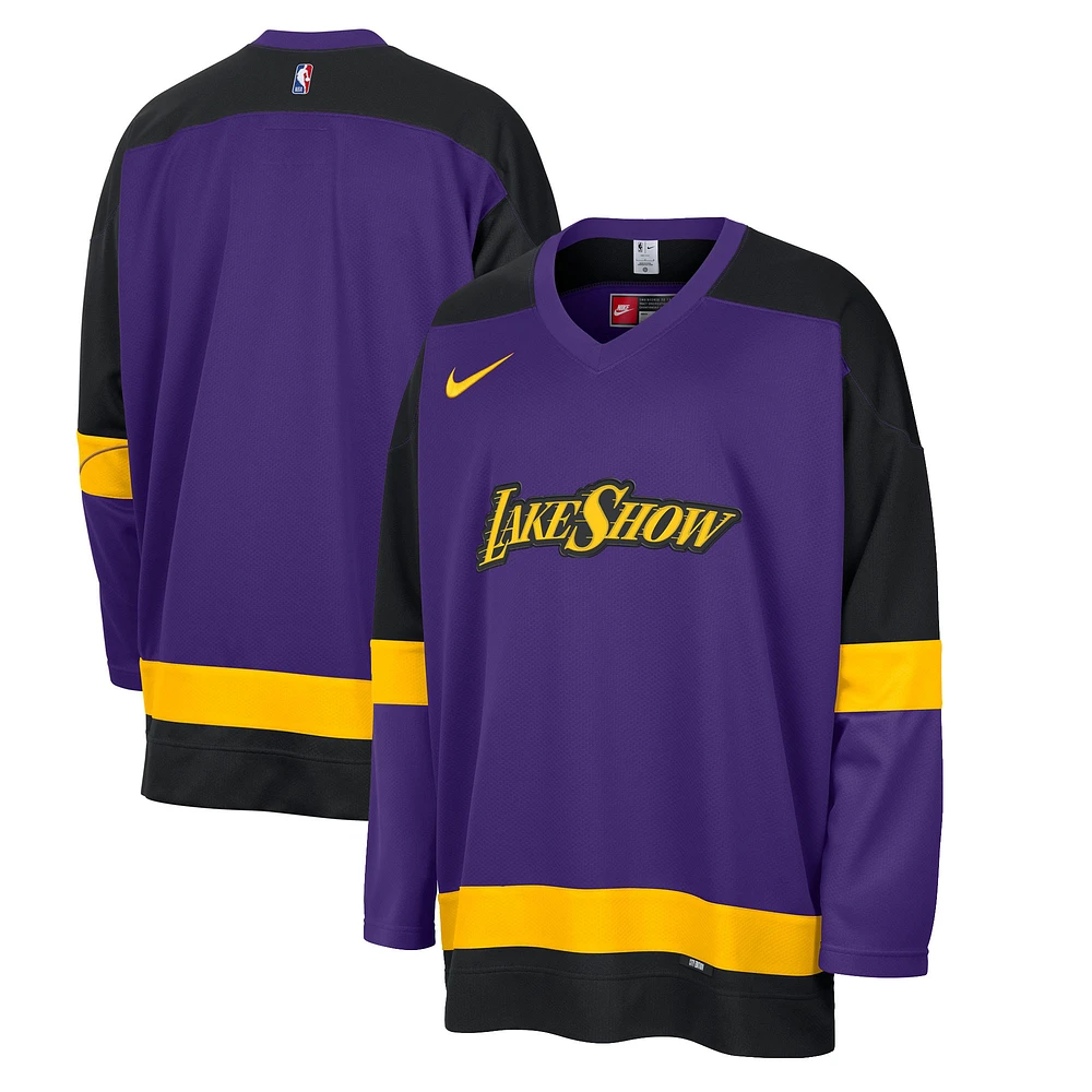 Maillot de hockey Nike violet Los Angeles Lakers 2024/25 City Edition Courtside Heavyweight pour homme