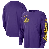 Men's Nike Purple Los Angeles Lakers 2024/25 City Edition Courtside Max90 Heavyweight Long Sleeve T-Shirt