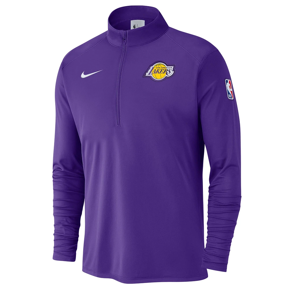 Haut Nike violet Los Angeles Lakers 2024/25 Courtside Performance à demi-zip pour homme