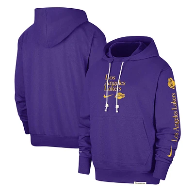 Sweat à capuche Nike violet Los Angeles Lakers Authentic Performance pour homme