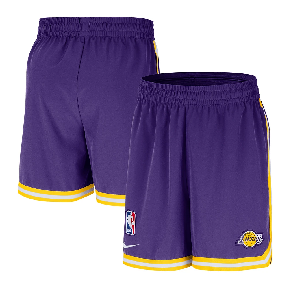 Short tissé Nike violet authentique de performance d'avant-match des Los Angeles Lakers pour homme