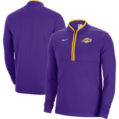 Men's Nike Purple Los Angeles Lakers Authentic Team Performance Half-Zip Top