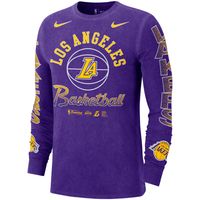 Men's Nike Purple Los Angeles Lakers Courtside Retro Elevated Long Sleeve T-Shirt