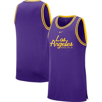 Men's Nike Purple Los Angeles Lakers NBA 75th Anniversary Courtside DNA Performance Tank Top