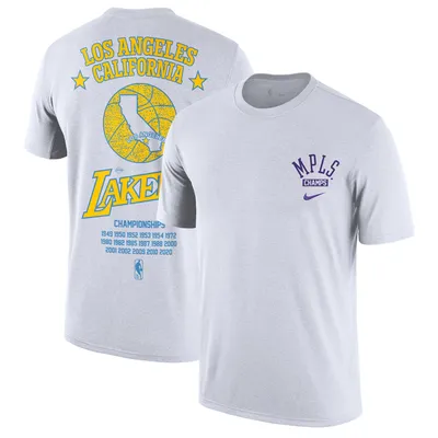 Men's Los Angeles Lakers Nike Black City Edition Wordmark Performance T- Shirt