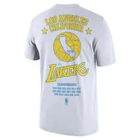 Men's Nike White Los Angeles Lakers 2021/22 City Edition Courtside Heavyweight Moments Story T-Shirt