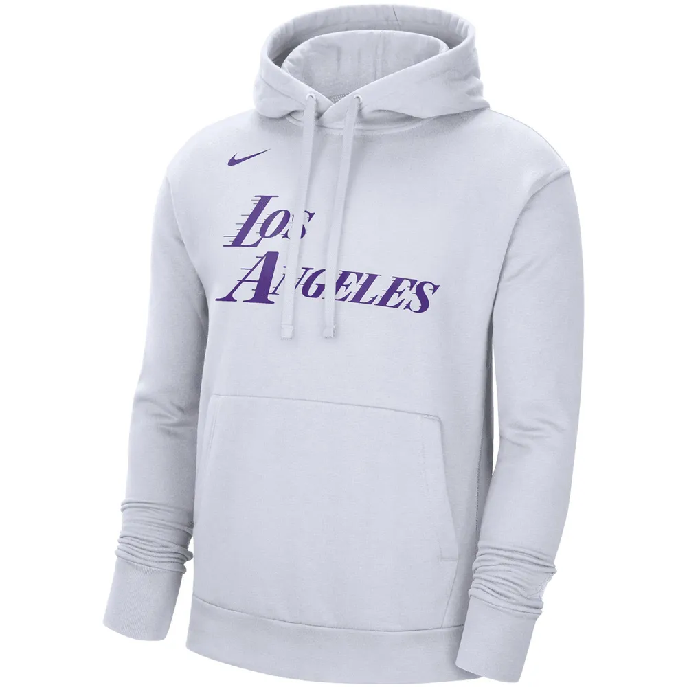 Sweat à capuche Nike Los Angeles Lakers 2022/23 City Edition Essential blanc pour homme