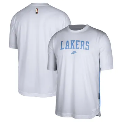 Los Angeles Lakers Nike Hardwood Classics Pregame Warmup Shooting Performance T-Shirt - White