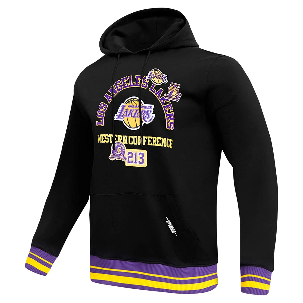 Men's Pro Standard Black Los Angeles Lakers Area Code Pullover Hoodie