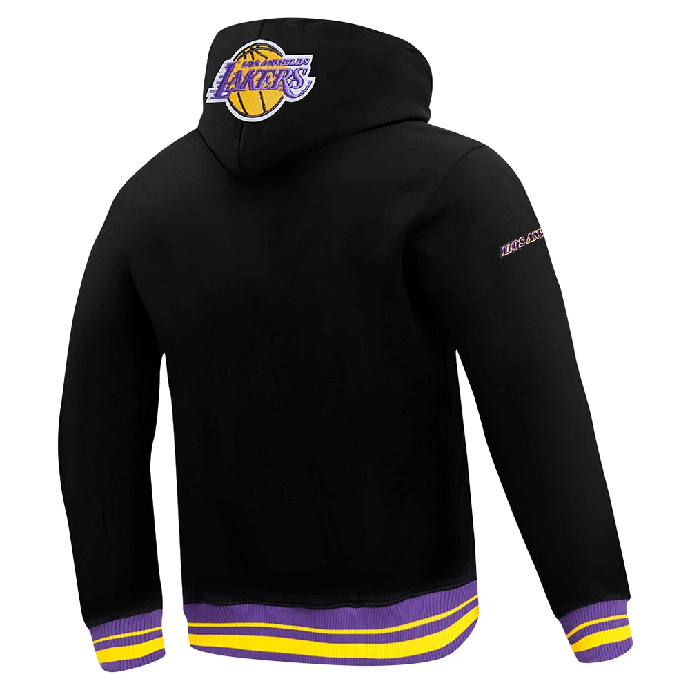 Sweat à capuche noir Pro Standard pour homme avec code régional des Los Angeles Lakers