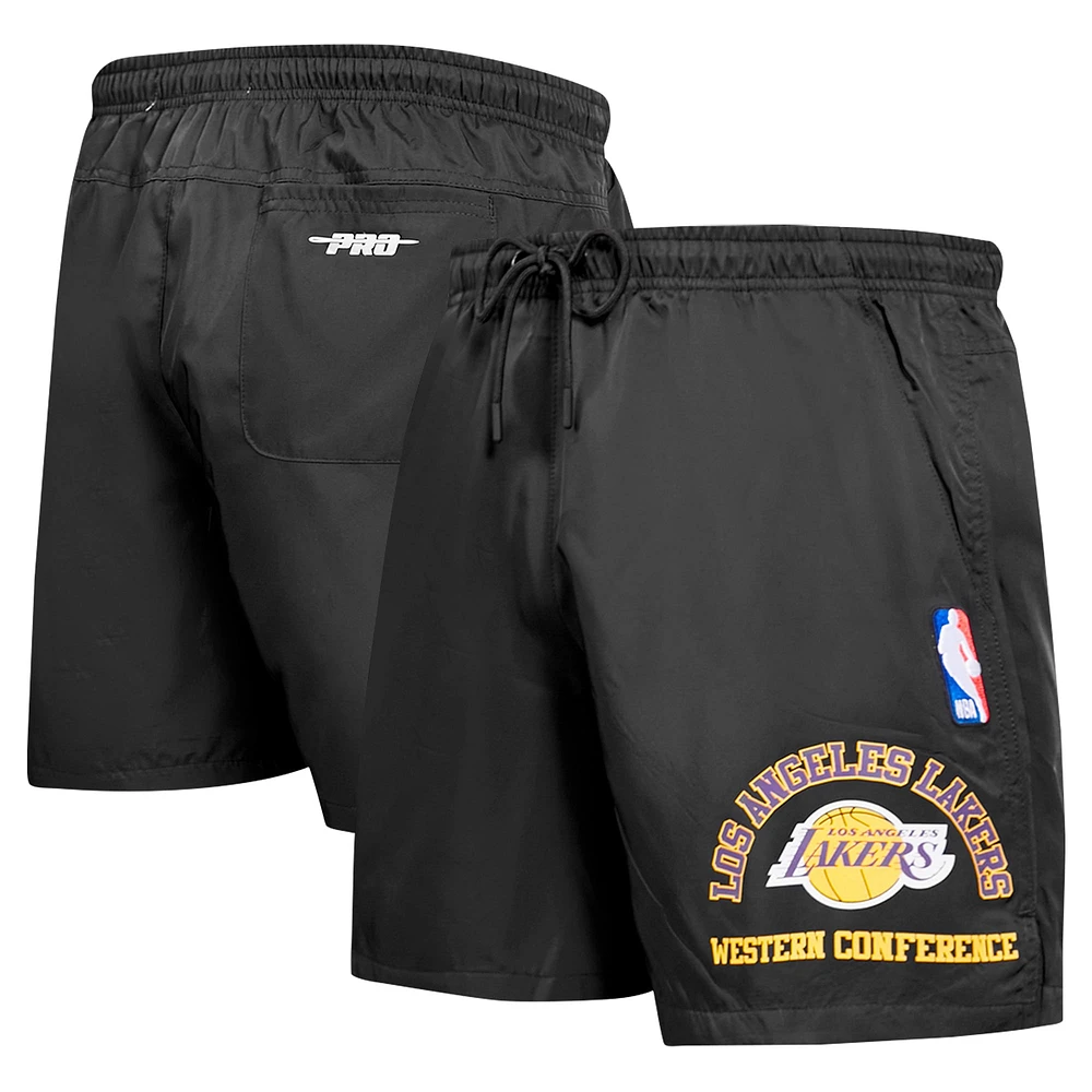 Men's Pro Standard Black Los Angeles Lakers Area Code Shorts