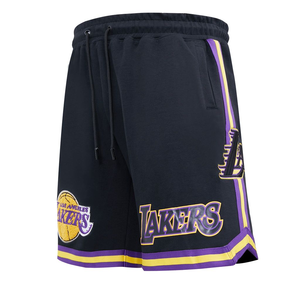 Men's Pro Standard Black Los Angeles Lakers Chenille Shorts