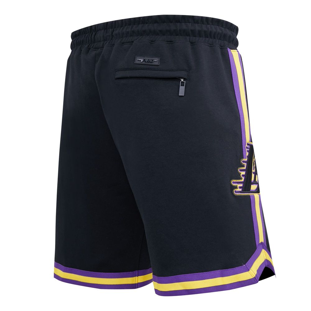 Men's Pro Standard Black Los Angeles Lakers Chenille Shorts