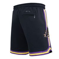 Men's Pro Standard Black Los Angeles Lakers Chenille Shorts