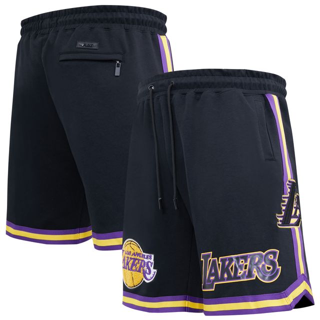 Short Pro Standard Los Angeles Lakers en chenille noir pour homme