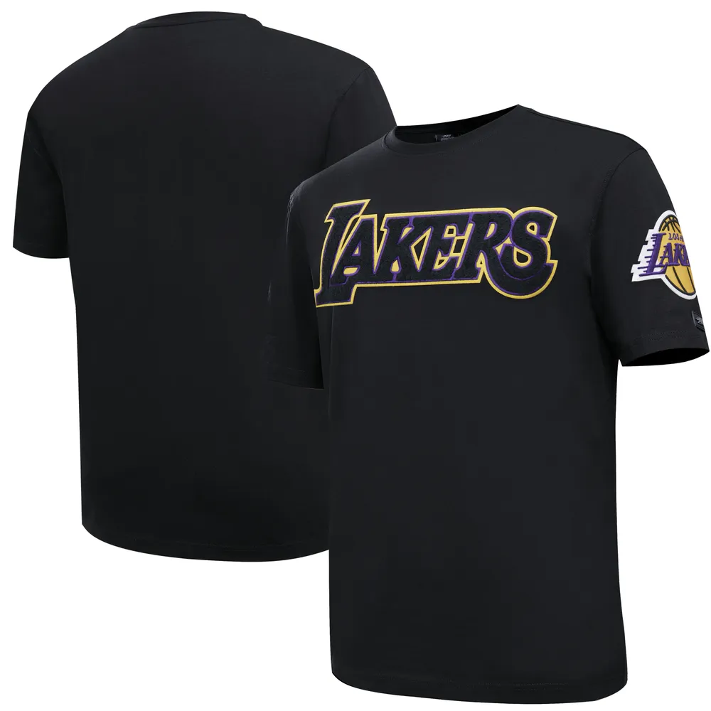 T-shirt Pro Standard Los Angeles Lakers noir en chenille pour homme