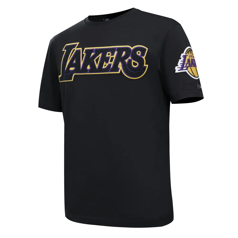 T-shirt Pro Standard Los Angeles Lakers noir en chenille pour homme